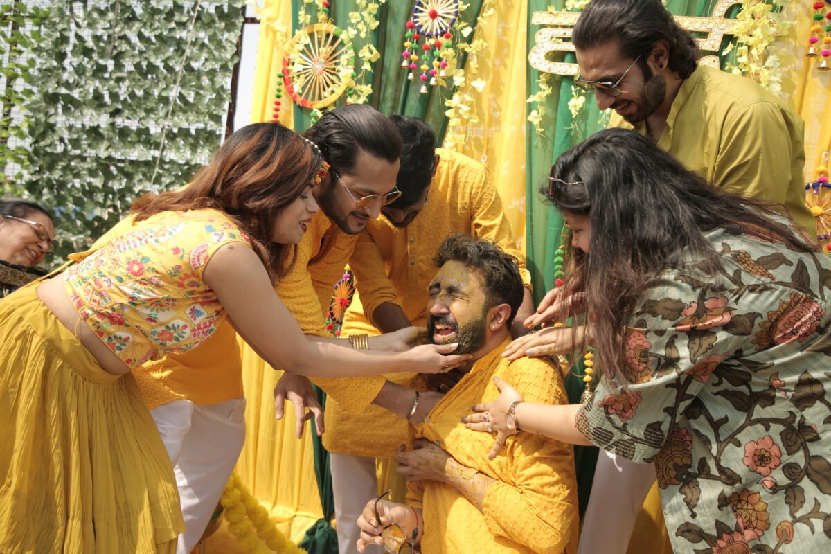 groom haldi shoot