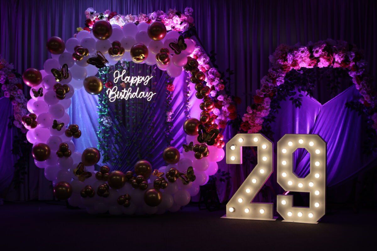 birthday party decoration photography