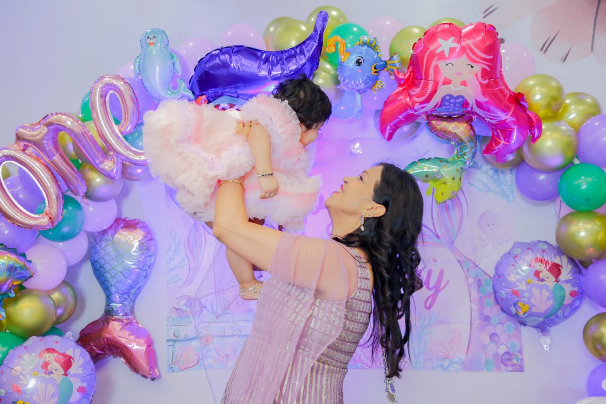 baby birthday party shoot