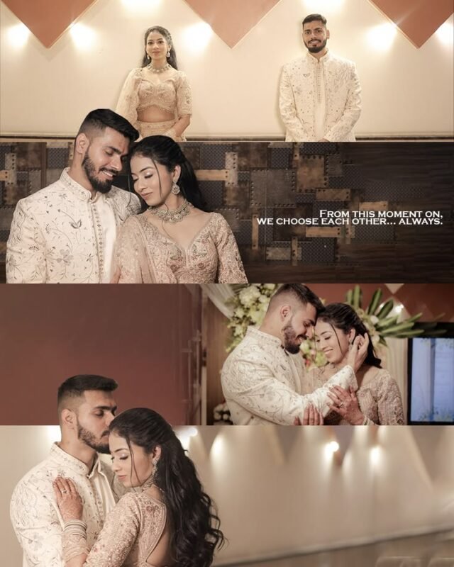 Indoor romantic pre wedding photography with candid couple poses