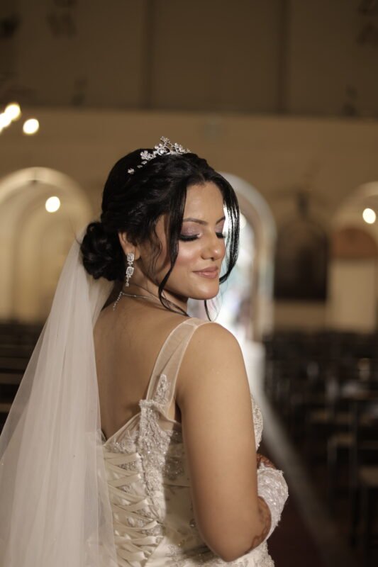 Christian Bride Back Pose Wedding Photography Delhi NCR