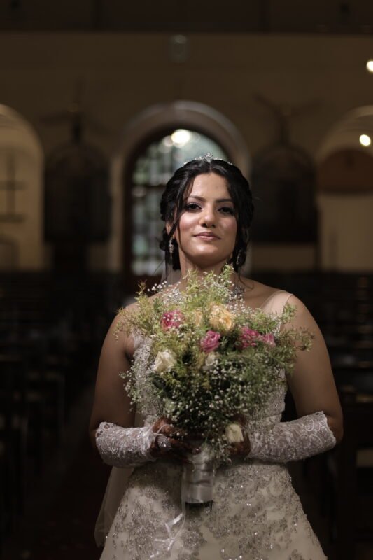 Christian Bride Bouquet Wedding Photography Delhi NCR