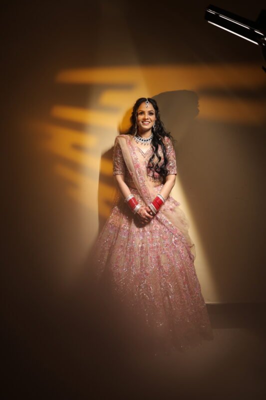 Reception Bride Portrait in Designer Outfit