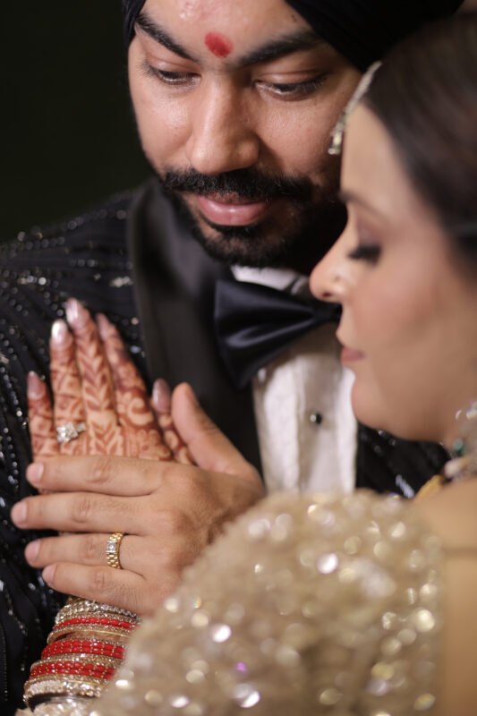 Engagement ring ceremony close-up photography in Delhi NCR
