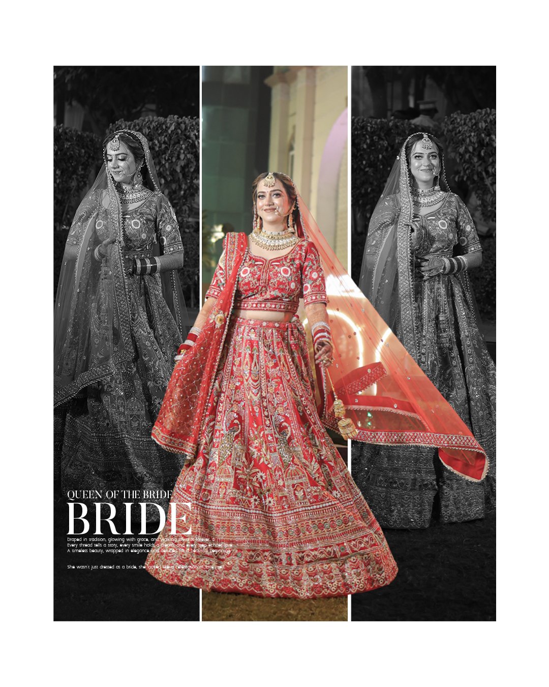 Royal Indian Bridal Portrait in Delhi NCR by Make Your Moment Photography