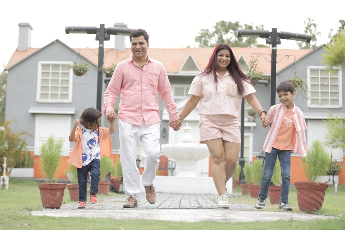 Family Walking Outdoors