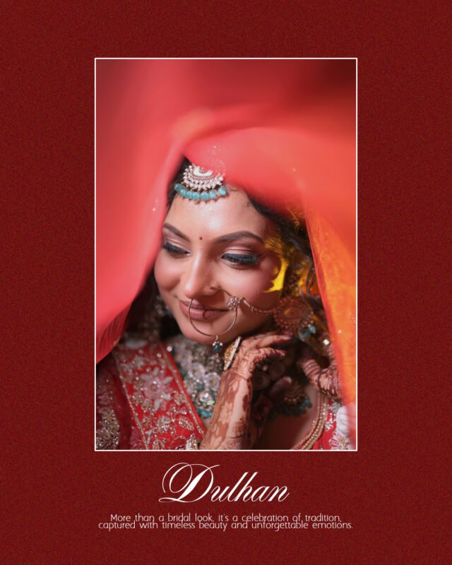 Close-up bridal portrait with traditional wedding jewelry by Make Your Moment Photography