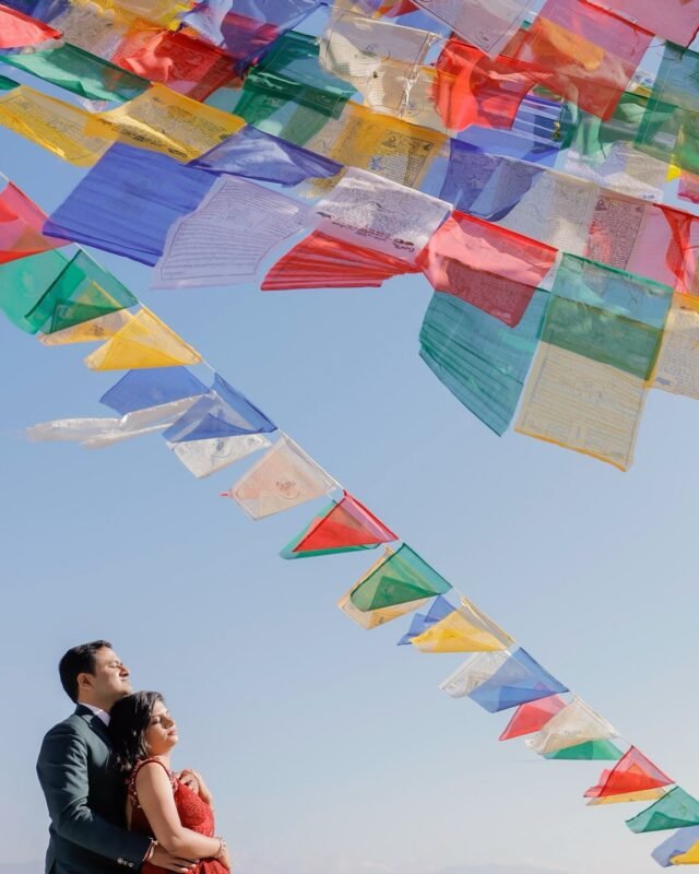 Colorful prayer flags in Ladakh