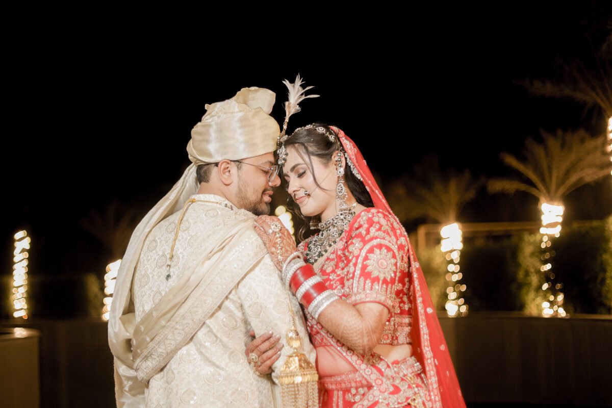 Candid Bride and Groom Portrait
