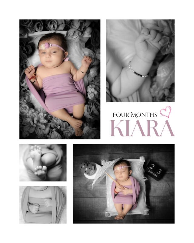 4 Month Baby Milestone Photography Collage
