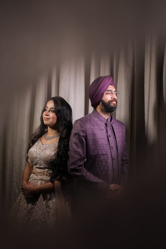 Sikh couple wedding portrait