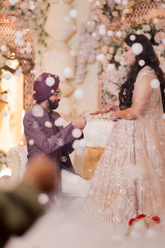 Sikh couple wedding ceremony